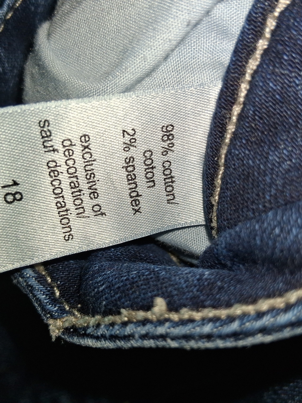 Dark Blue Womens  Stretch Cotton Jeans